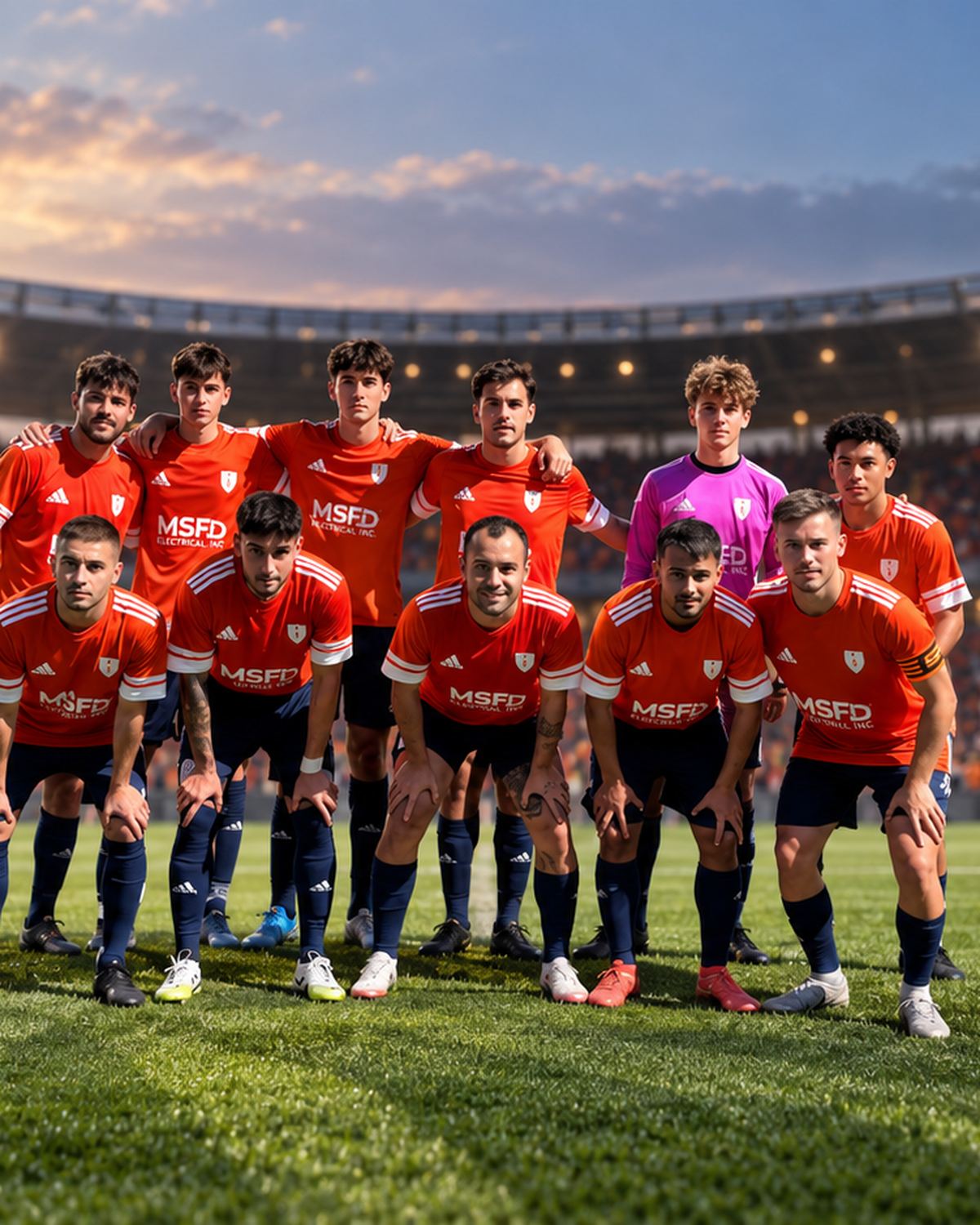 Inspire Soccer FC players before kick-off